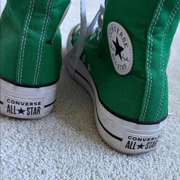 Converse Chuck Taylor All Star Platform Kelly Green High-Top, Men’s 5/ Women’s 7 - Picture 3 of 6